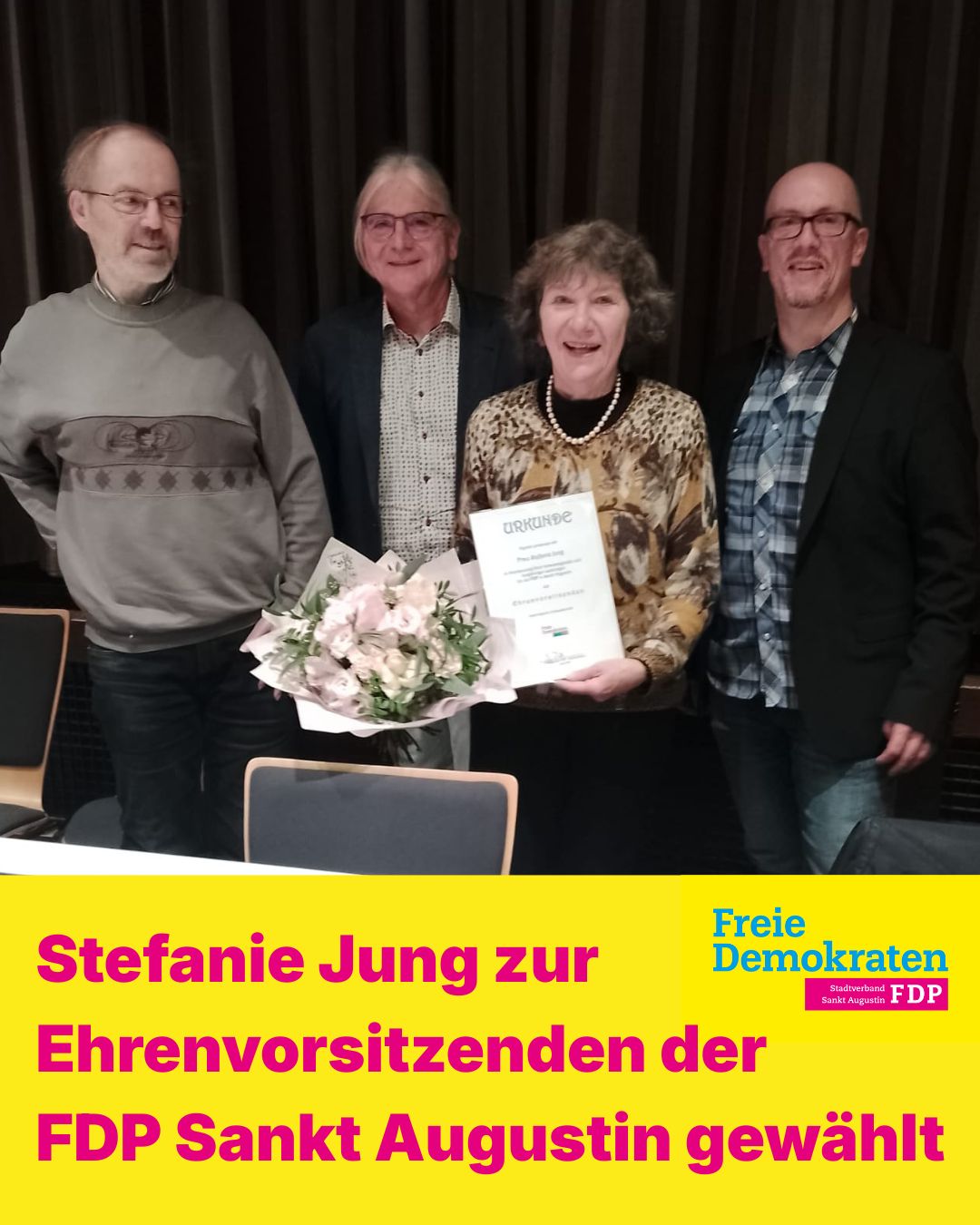 Stefanie Jung zur Ehrenvorsitzenden der FDP- Sankt Augustin ernannt