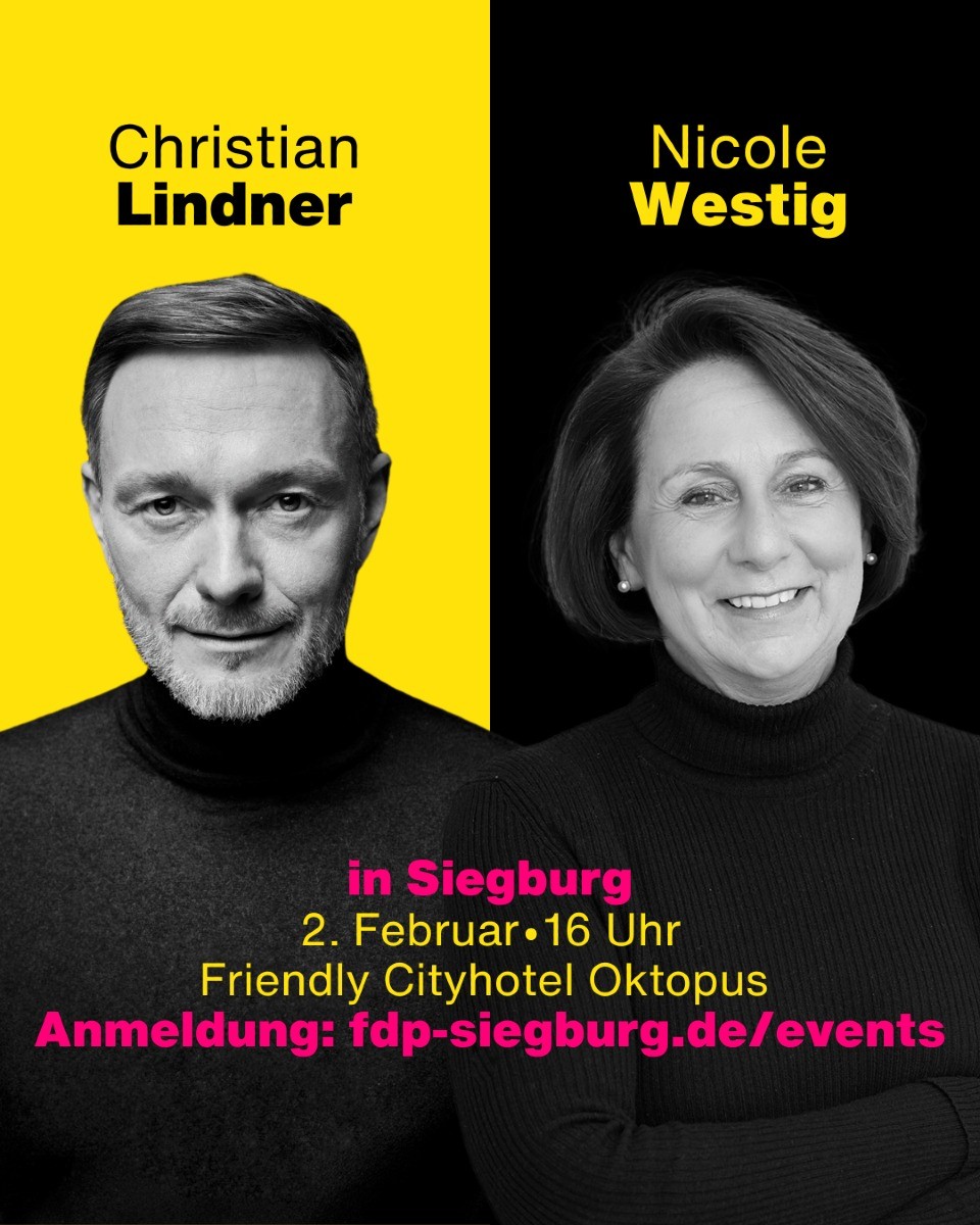 Christian Lindner kommt nach Siegburg und wir sind dabei!