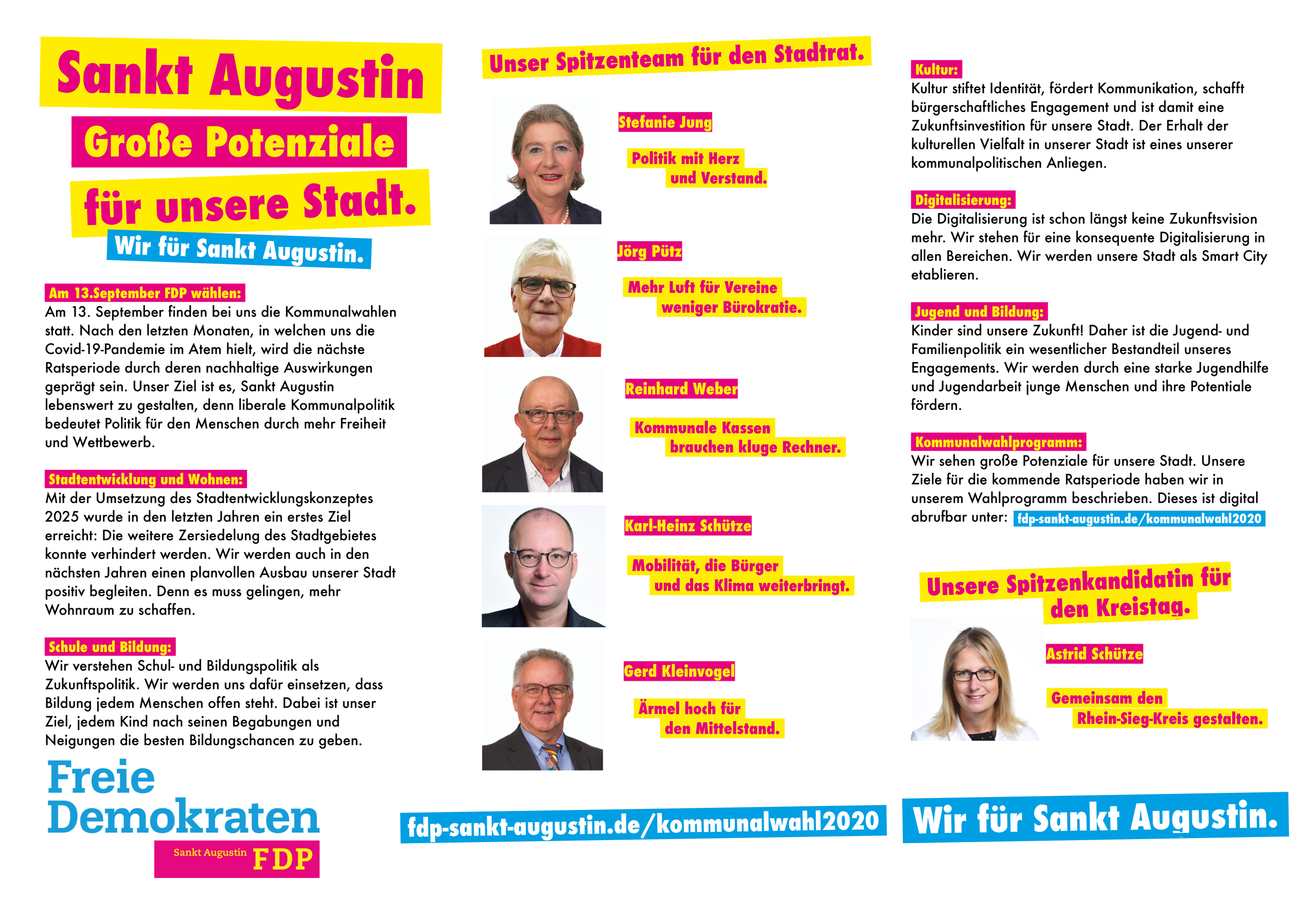 Spitzenkandidaten - Kommunalwahlprogramm 2020