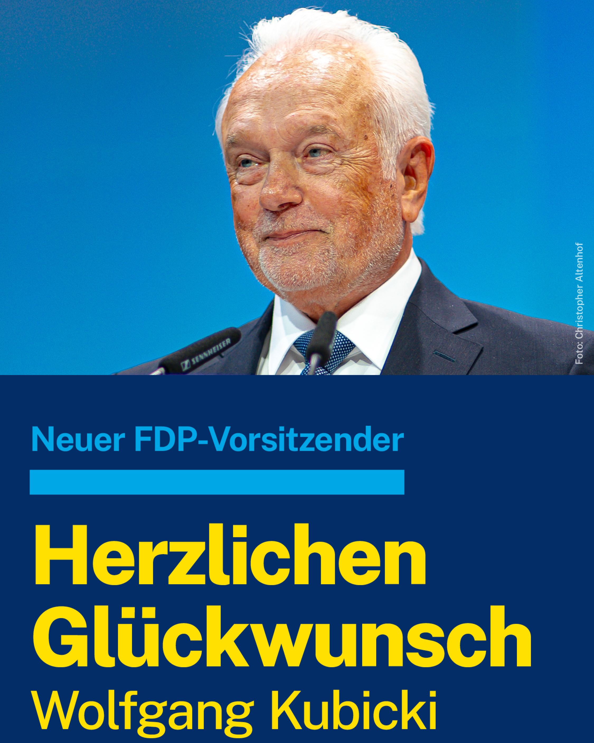 Die FDP-Sankt Augustin gratuliert Wolfgang Kubicki